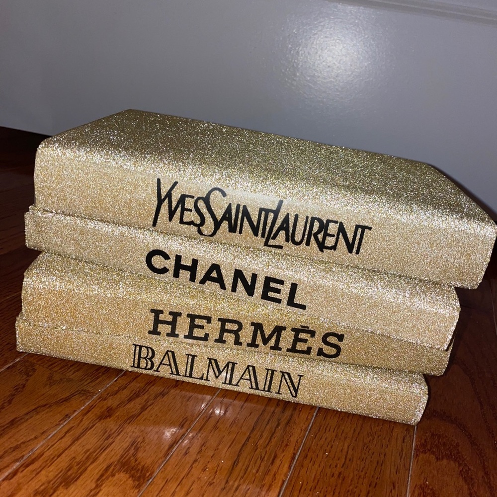 Designer inspired book decor